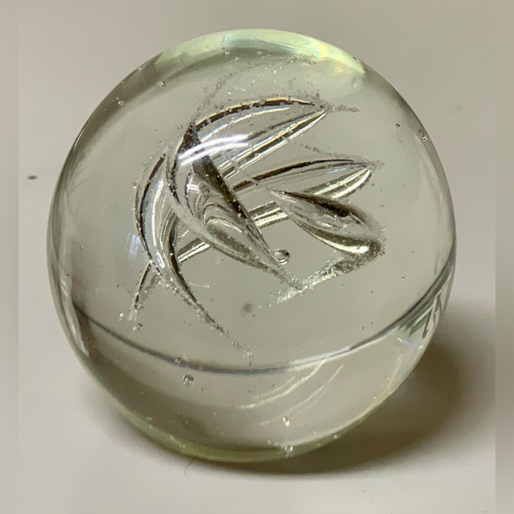 Vintage Murano Style Double Helix Swirl Controlled Bubble Art Glass Paperweight - Picture 9 of 14